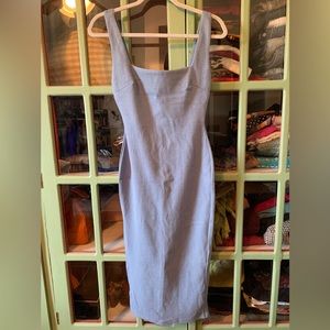 Selfie Leslie light blue slit dress